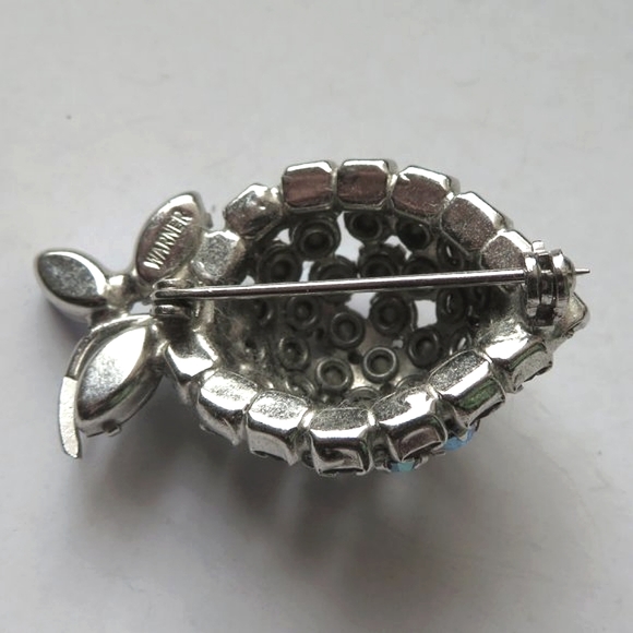 Large Iridescent Rhinestone STRAWBERRY Brooch - Picture 8 of 12